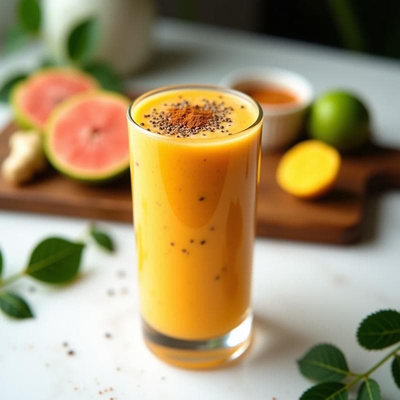 Smoothie de Amla y Guayaba con Semillas de Chía: Bebida Ayurvédica para la Inmunidad