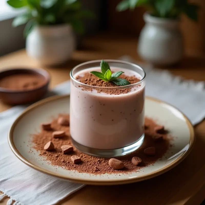 Smoothie de Avenas, Cacao y Dátiles: Desayuno Energético Sin Azúcar y Keto