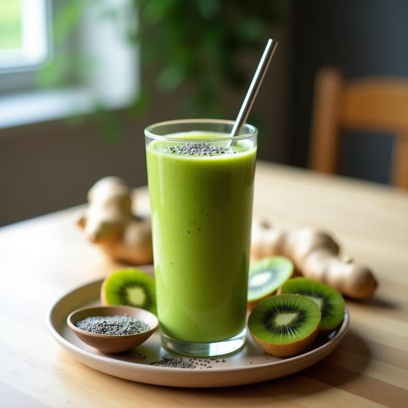 Smoothie de Baba de Caracol y Kiwi: Bebida Proteica y Detox en 5 Minutos