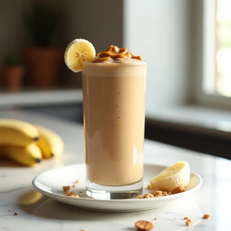 Smoothie de Banana y Cacahuete con Proteína: Bebida Energética Post-Entrenamiento