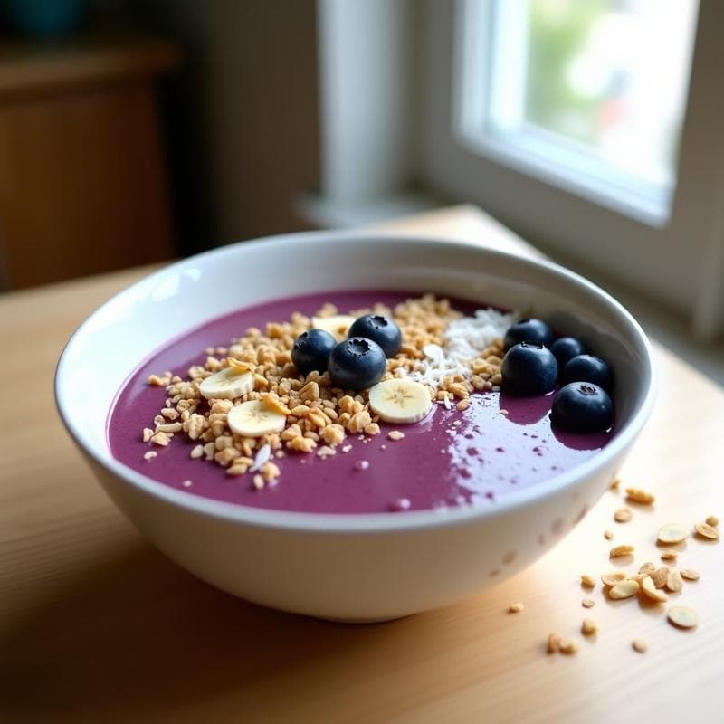 Smoothie Bowl de Açaí y Banano: Receta Proteica en 5 Minutos con Toppings Energéticos