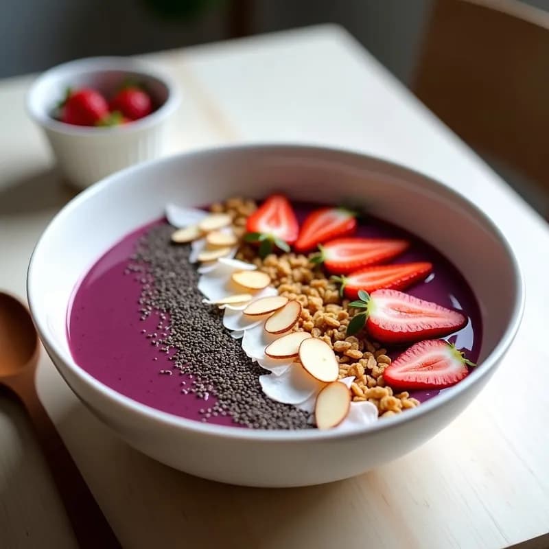 Smoothie Bowl de Açai Energético: Receta Alta en Antioxidantes y Sin Azúcar