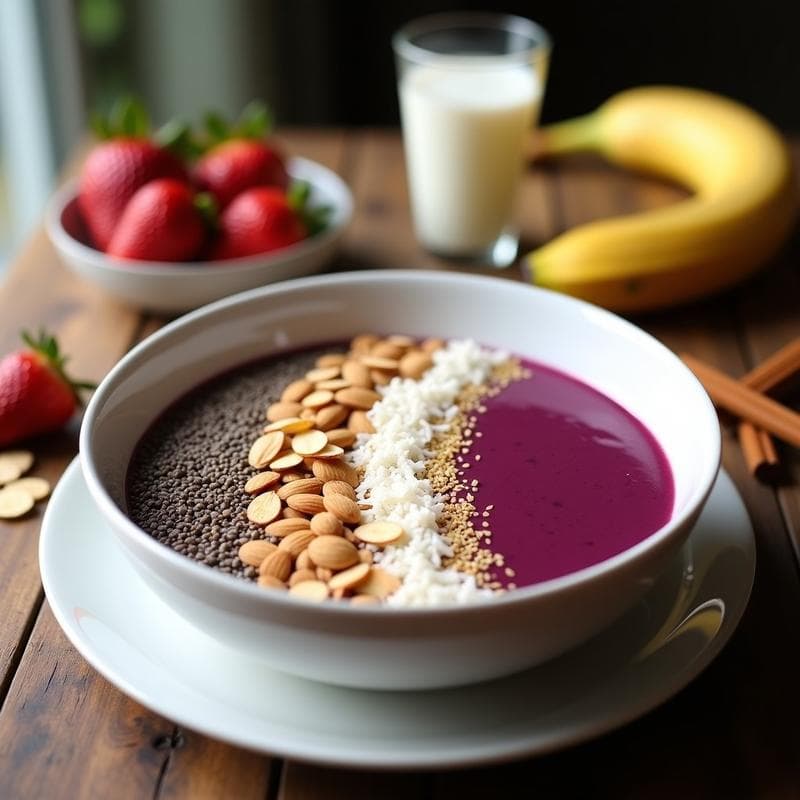 Smoothie Bowl de Açaí y Quinoa: Receta Proteica Sin Azúcar para Desayunos Energéticos
