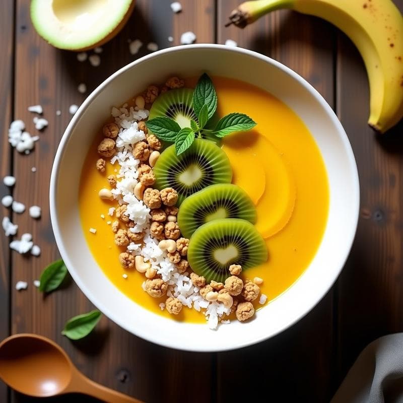 Smoothie Bowl de Acerola y Cúrcuma: Desayuno Brasilero Rápido y Antioxidante