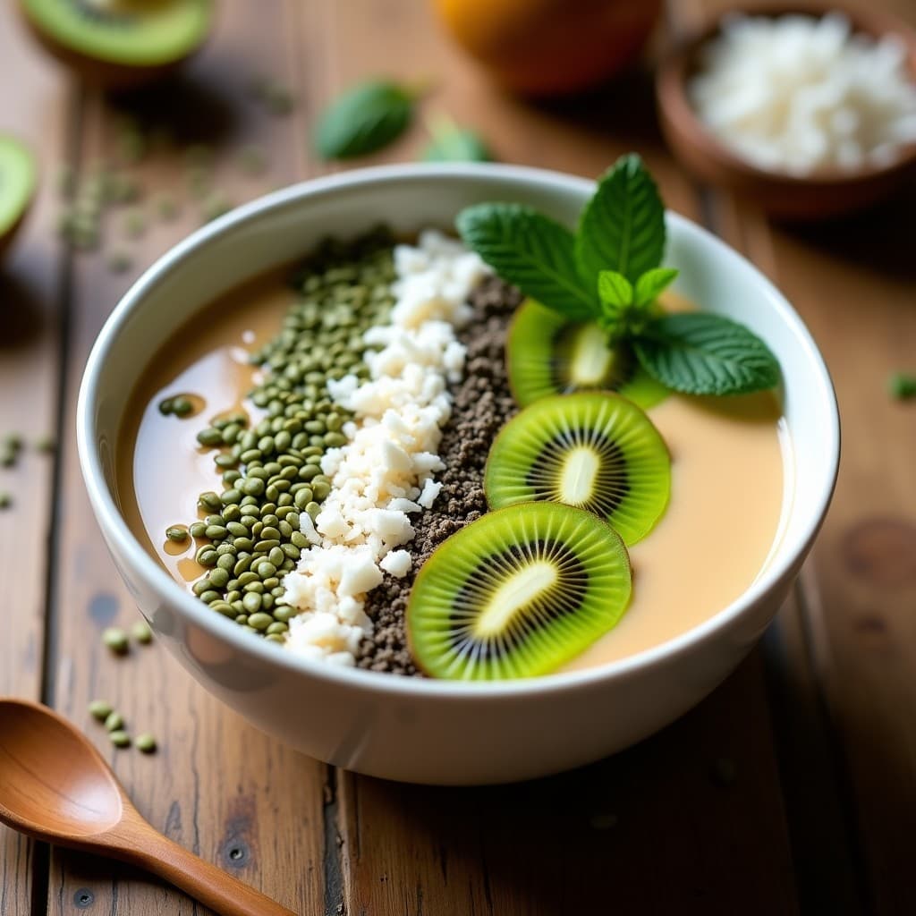 Smoothie Bowl de Baobab y Plátano con Semillas de Moringa: Desayuno Africano Superfood