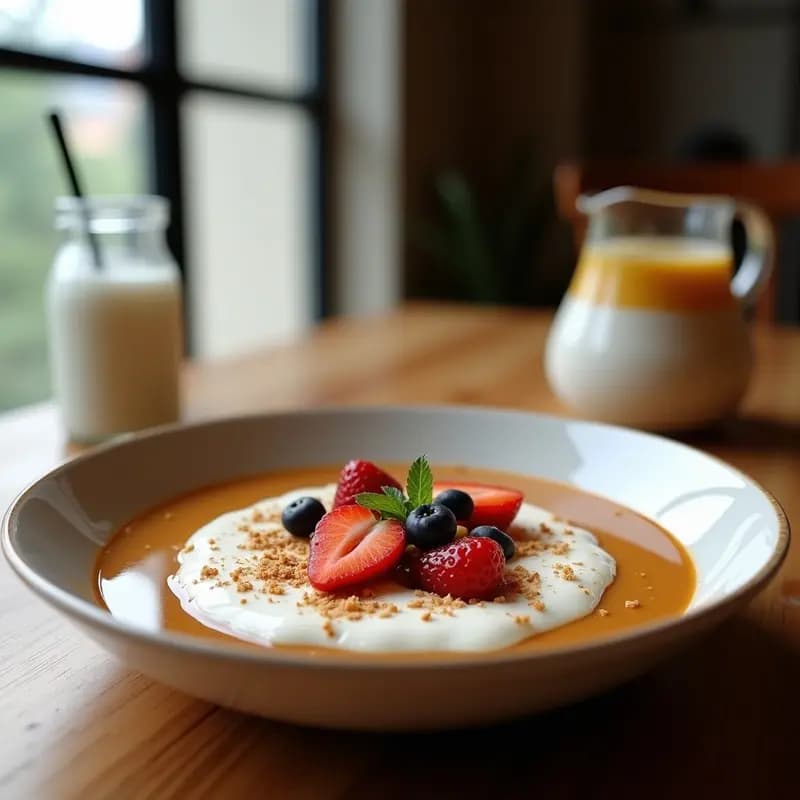 Smoothie Bowl de Café Probiótico: Receta Energética con Yogur y Plátano para el Desayuno