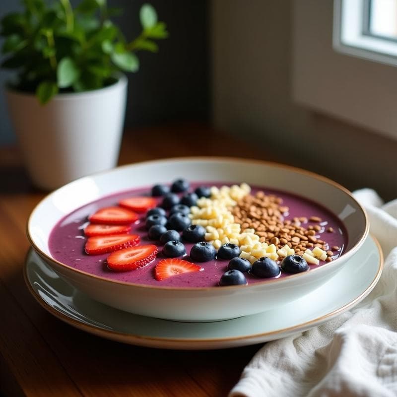 Smoothie Bowl de Café Proteico: Receta Energizante para Empezar el Día con Fuerza