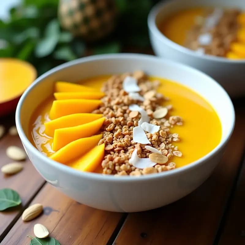 Smoothie Bowl de Mango y Cúrcuma: Receta Detox para Energía Diaria