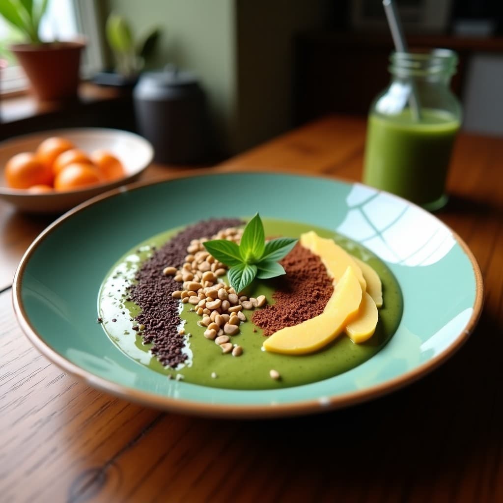 Smoothie Bowl de Pacay y Espirulina: Desayuno Peruano Rico en Proteínas y Hierro