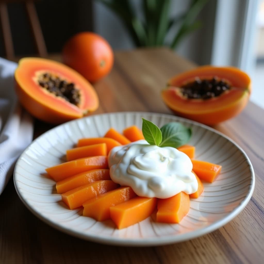Smoothie Bowl de Papaya y Köldskål con Toppings de Coco: Desayuno Danés y Refrescante