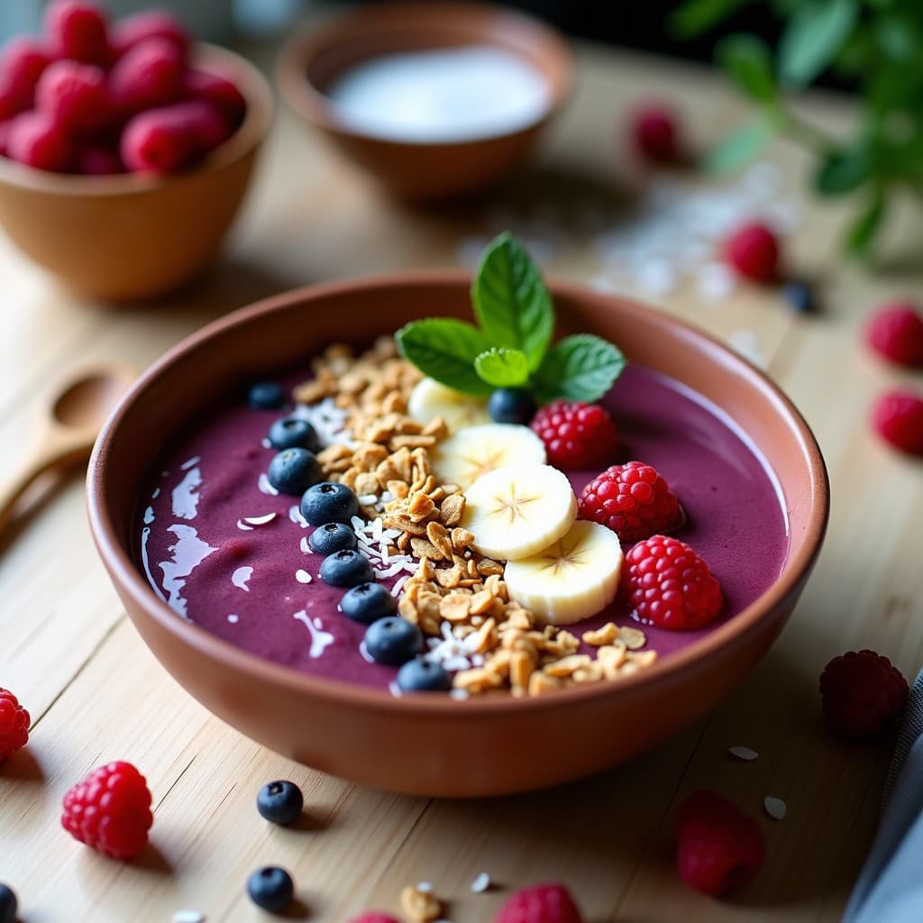 Smoothie Bowl de Pau d’Arco y Frutos Rojos: Desayuno Antiinflamatorio con Toque Brasileiro