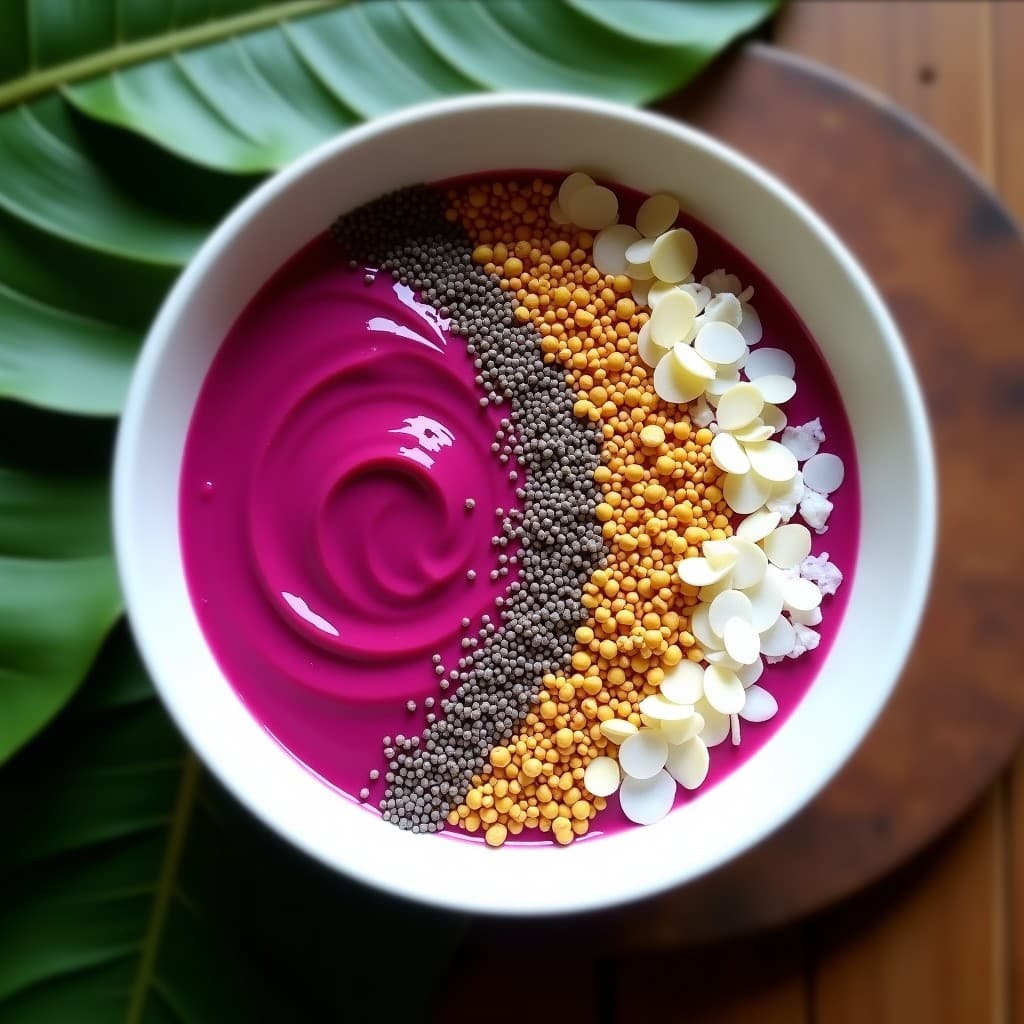 Smoothie Bowl de Pitahaya Rosa y Chía: Desayuno Colombiano Alta en Omega-3