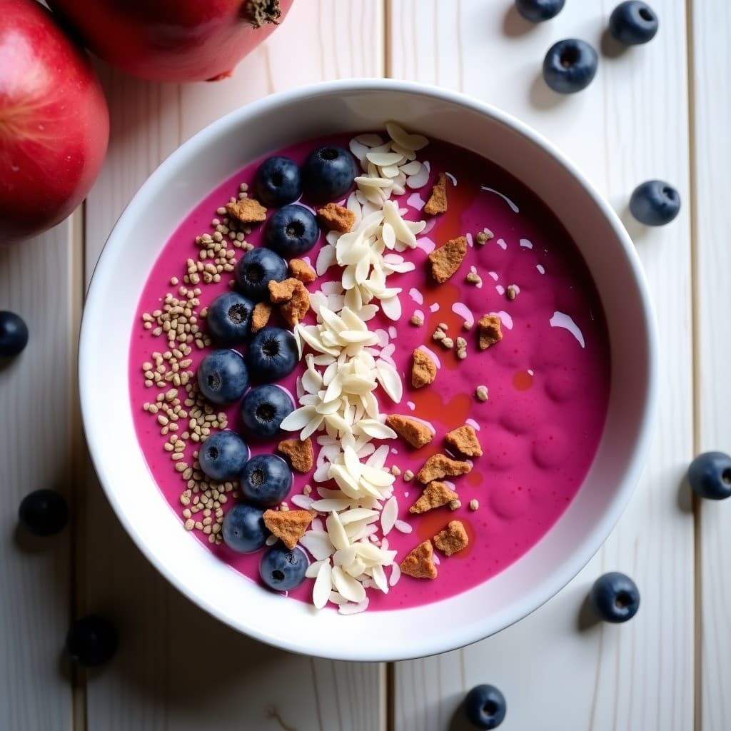 Smoothie Bowl de Pitaya y Granada con Semillas de Amapola: Desayuno Antioxante
