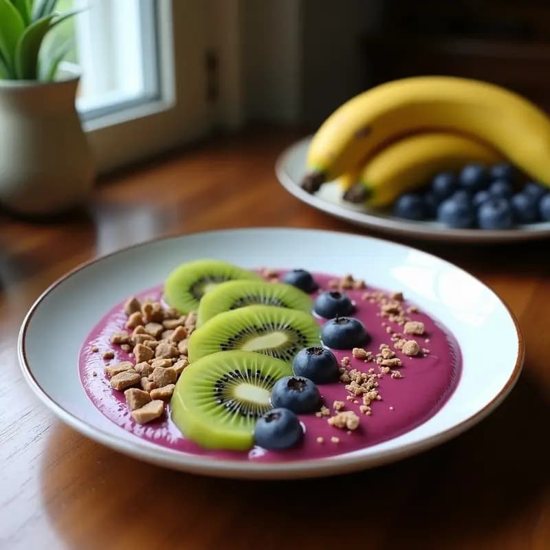 Smoothie Bowl de Pitaya y Kiwi: Desayuno Colombiano Rico en Antioxidantes
