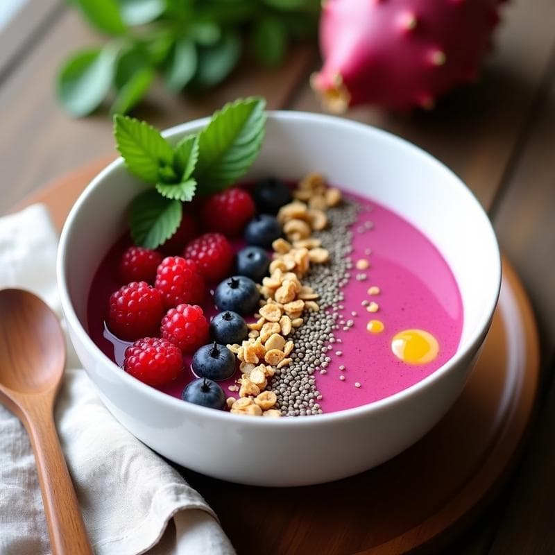 Smoothie Bowl de Pitaya y Leche de Tigre: Desayuno Peruvian Fusion Detox