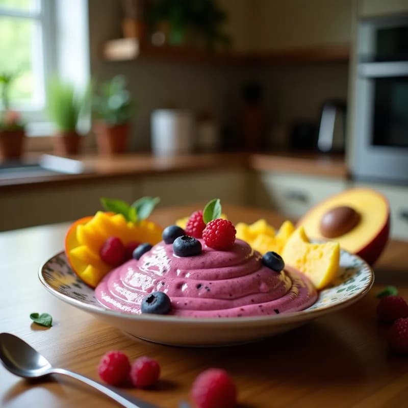 Smoothie Bowl Tropical de Mango y Pitaya: Receta Energética y Sin Azúcar en 10 Minutos