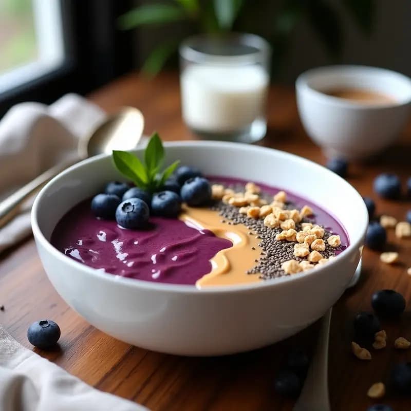 Smoothie Bowls de Açaí Brasileña: Receta Alta en Proteína y Energía en 10 Minutos
