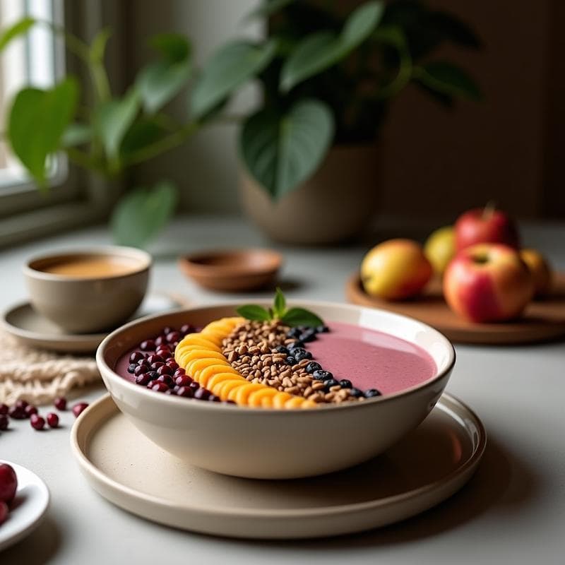 Smoothie Bowls Energéticos de Café y Plátano: Receta Rápida para Desayunar con Vitalidad