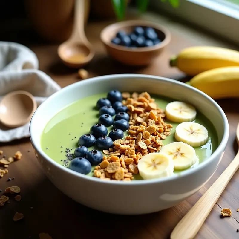 Smoothie Bowls Energéticos con Chía y Plátano: Receta Alta en Proteína para Desayunar