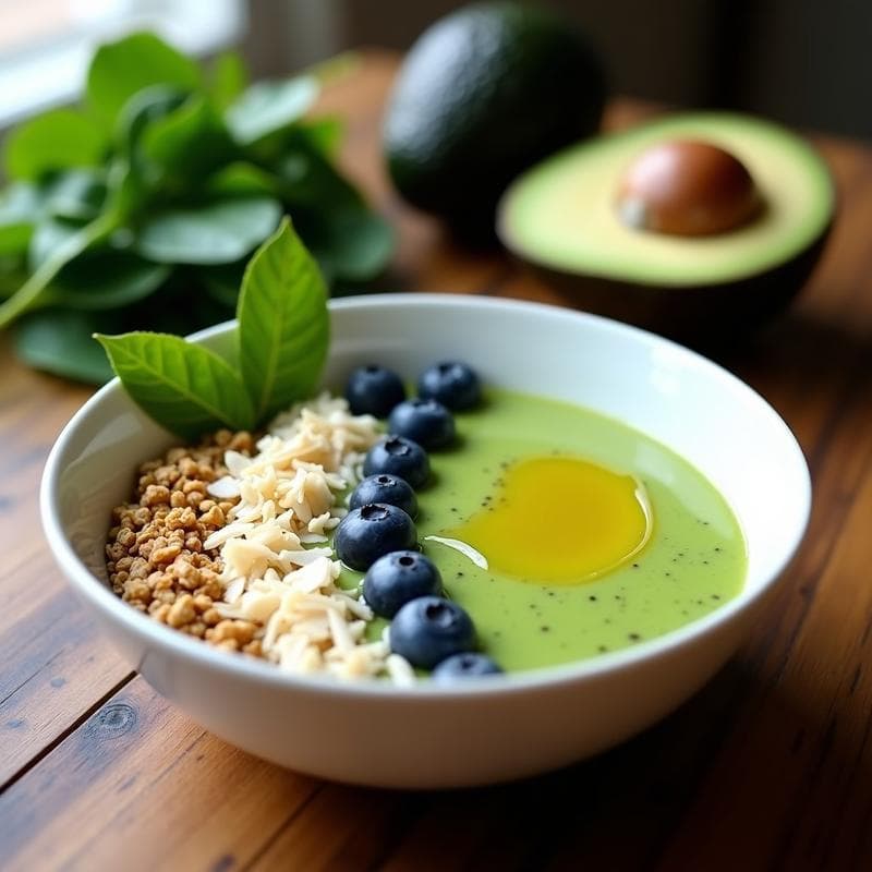 Smoothie Bowls Verdes de Espinaca y Aguacate: Receta Detox y Energética en 10 Minutos