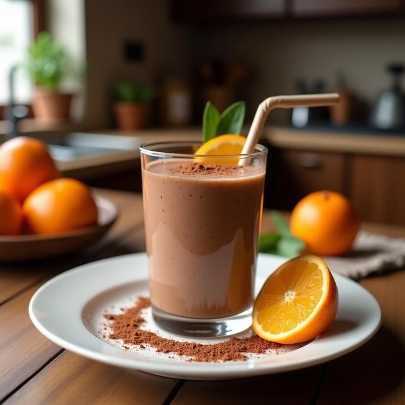 Smoothie de Cacao y Naranja: Receta Alta en Proteína para Desayunar en 5 Minutos