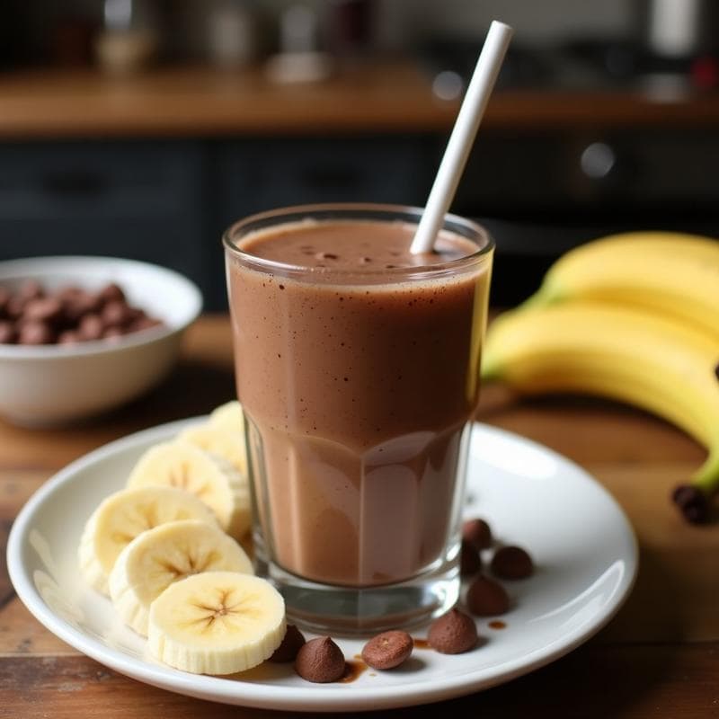 Smoothie de Cacao Puro y Plátano: Bebida Energética Keto para Deporte