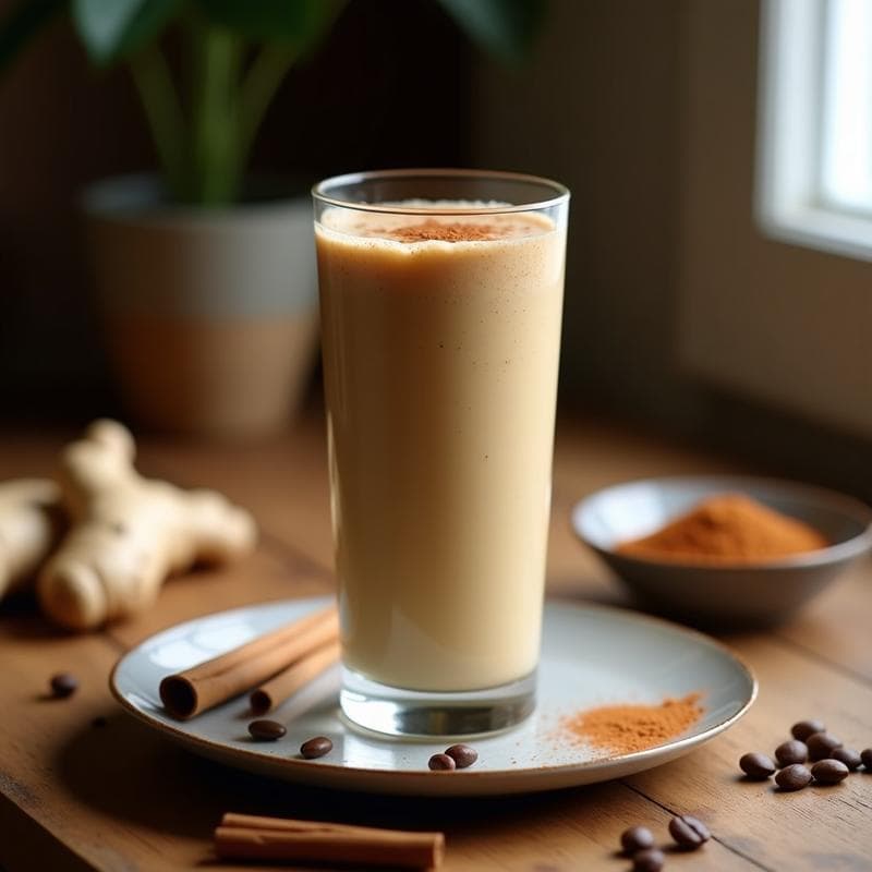 Smoothie de Café Chai Proteico Vegano: Receta Energética Sin Azúcar para el Gym