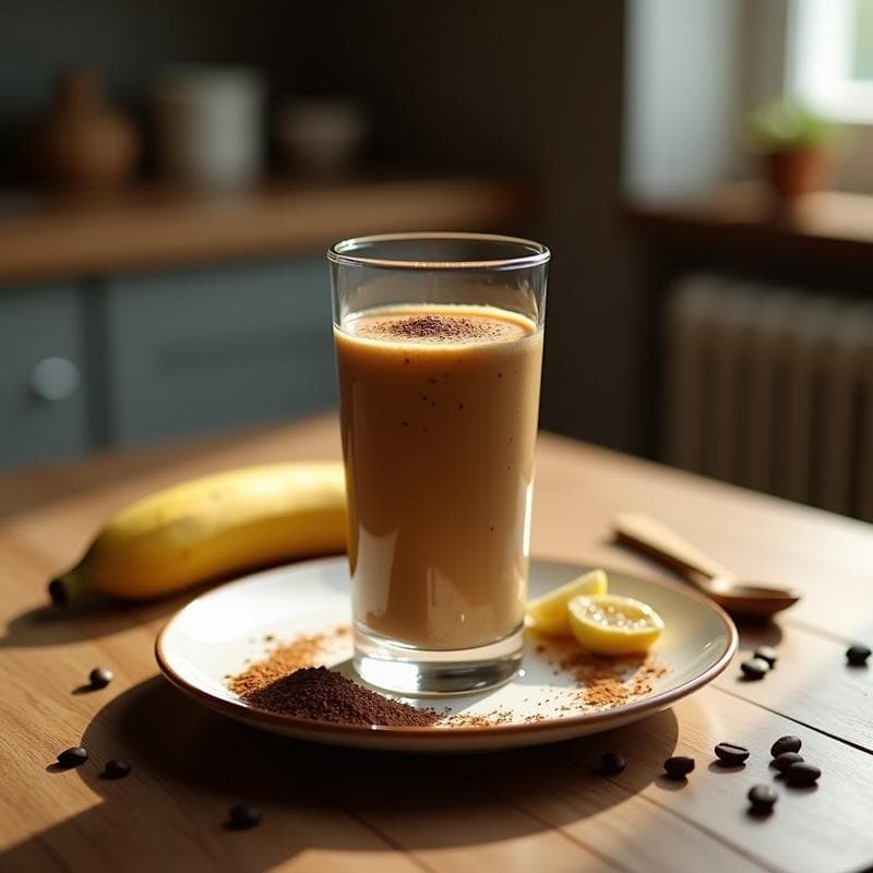 Smoothie de Café Energético con Avena y Plátano: Receta Rápida para Empezar el Día con Energía