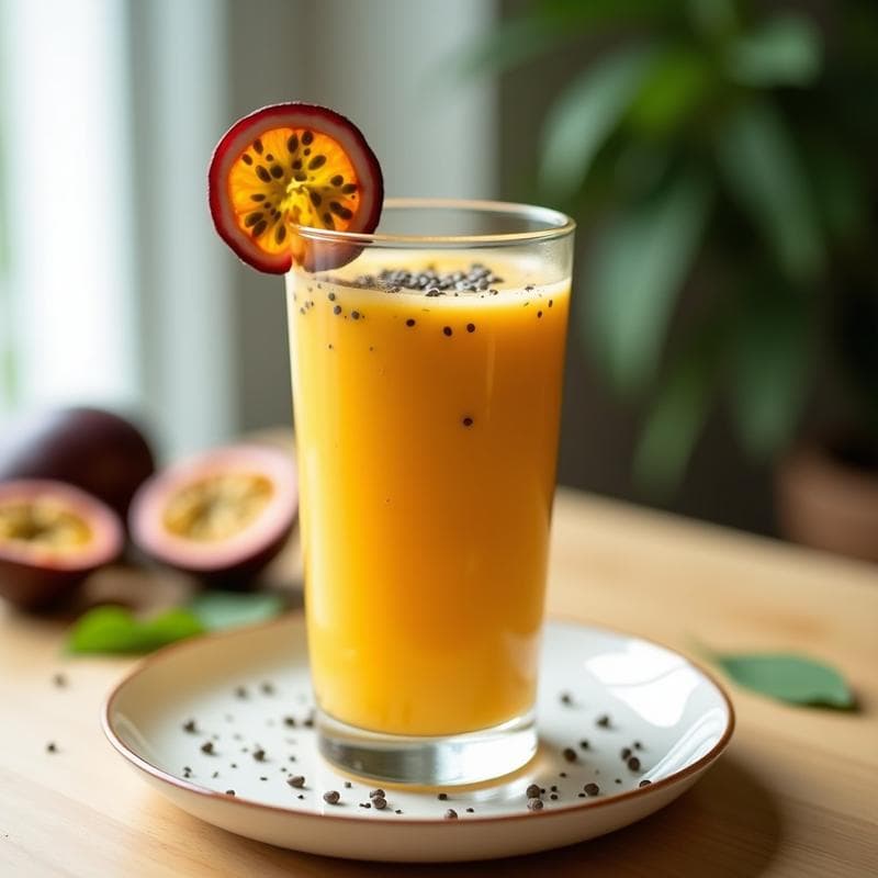 Smoothie de Camu Camu y Maracuyá con Semillas de Chía: Bebida Amazónica Antioxidante
