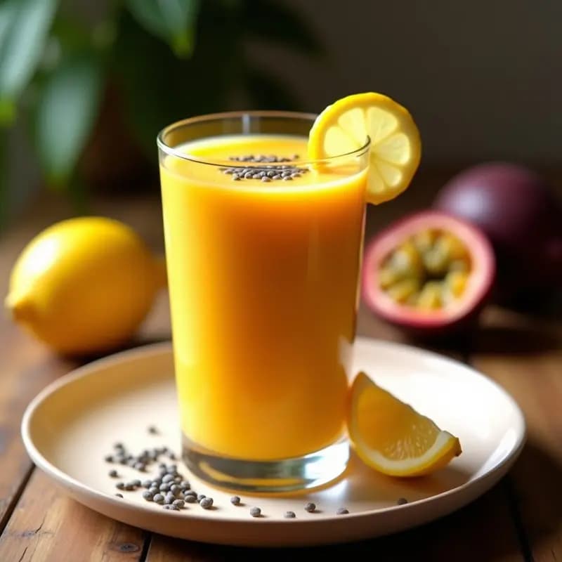 Smoothie de Camu Camu, Maracuyá y Jengibre: Bebida Peruana Detox y Antioxidante