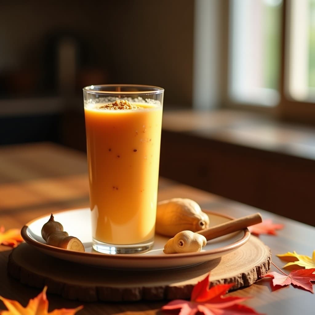 Smoothie de Caqui y Jengibre con Semillas de Lino: Bebida Antioxidante Otoñal