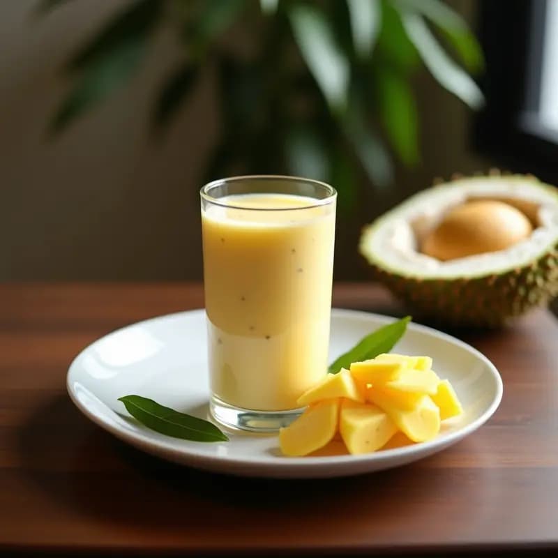 Smoothie de durian y coco: Bebida tailandesa energética y exótica sin azúcar