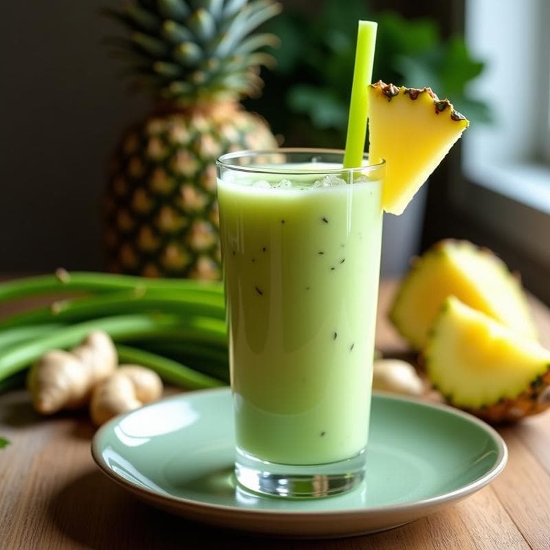 Smoothie de Espárragos y Piña: Bebida Desintoxicante y Diurética para el Hígado en 5 Minutos
