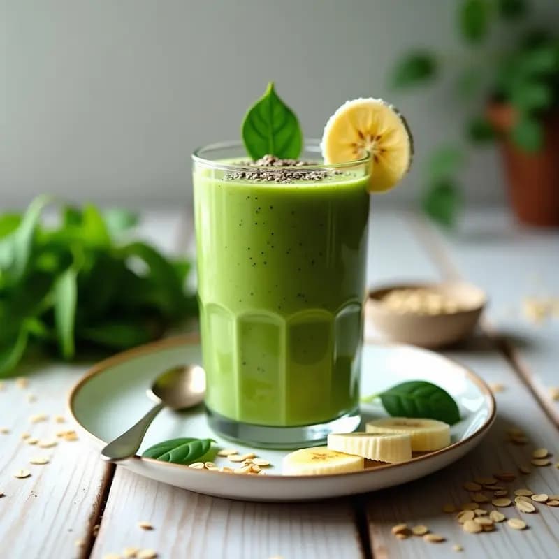 Smoothie de Espinaca y Avena Probiótico: Receta Energética para Digestión Óptima en 5 Minutos