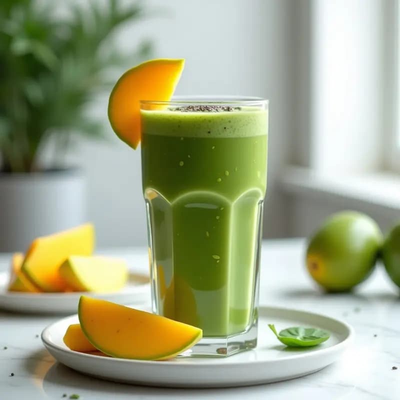 Smoothie de Espinaca y Mango Proteico: Receta Energética para el Post-Entreno en 5 Minutos
