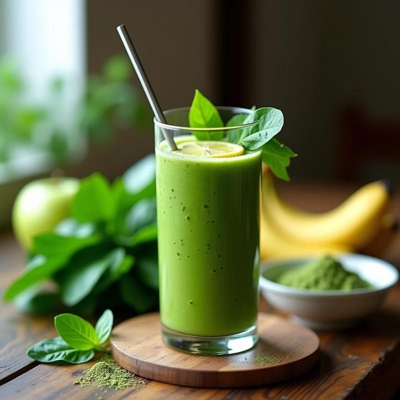 Smoothie de Espinacas y Cebada Verde: Bebida Alkalina y Depurativa