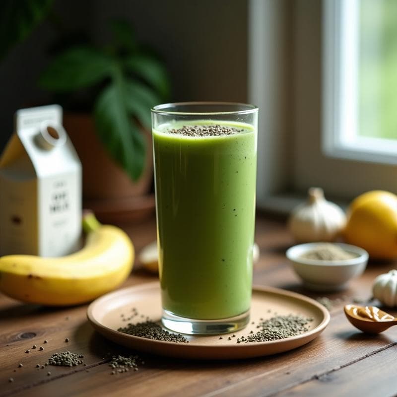 Smoothie de Espirulina y Banana: Bebida Verde Energética para el Gym