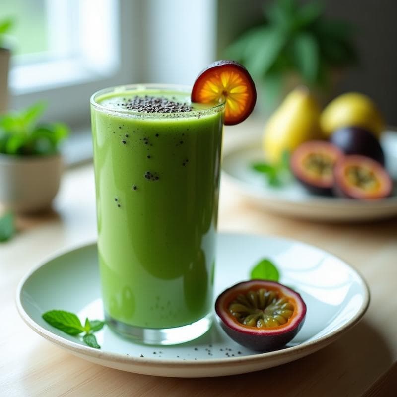 Smoothie de Espirulina y Maracuyá: Batido Detox y Keto en 5 Minutos