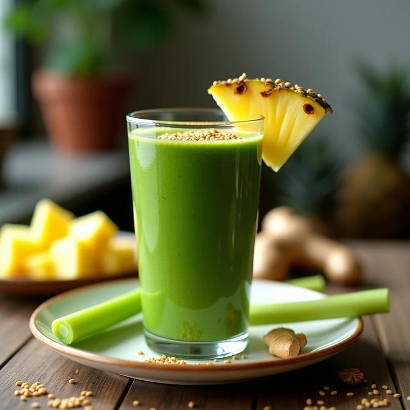 Smoothie de Espirulina y Piña: Bebida Detox Energética para Depurar el Organismo