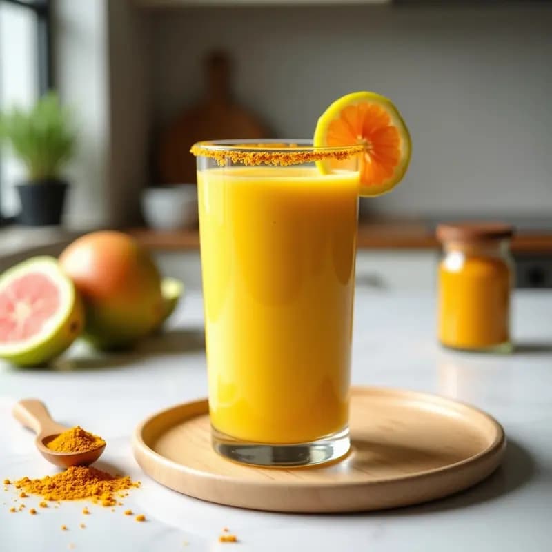 Smoothie de Guayaba y Semillas de Chía con Leche de Cúrcuma: Bebida Antioxidadante en 5 Minutos