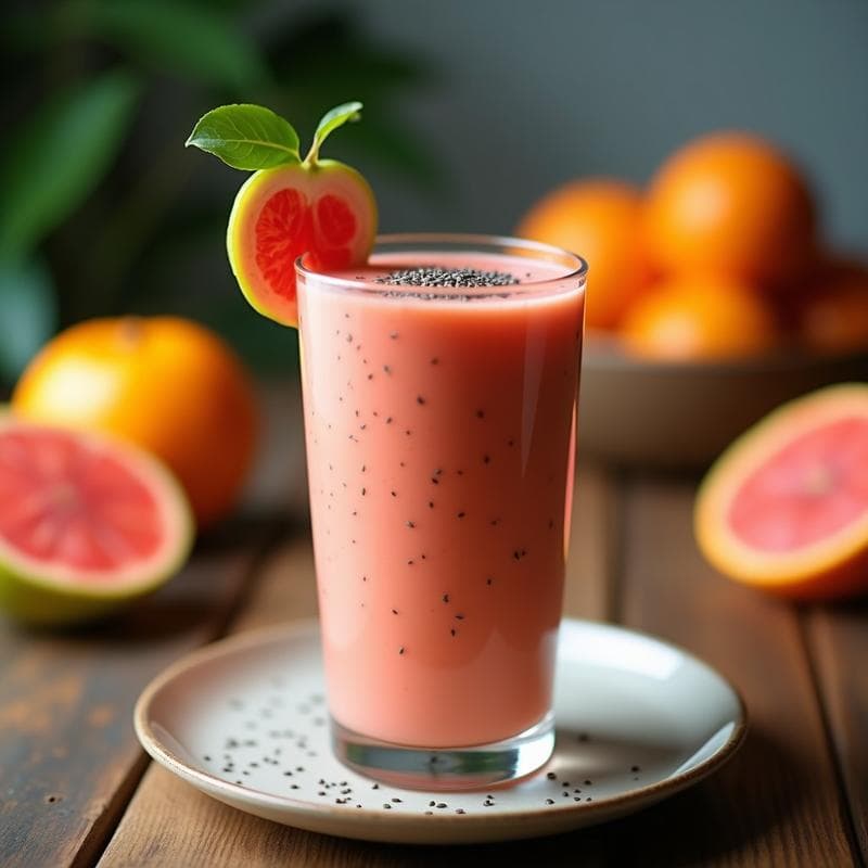 Smoothie de Guayaba y Jengibre: Bebida Colombiana Antiinflamatoria y Rica en Vitamina C