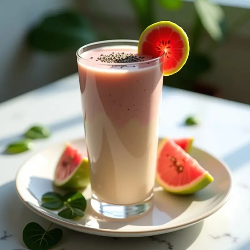Smoothie de Guayaba y Kokum con Leche de Almendras: Bebida Indiana Antioxidante sin Lácteos