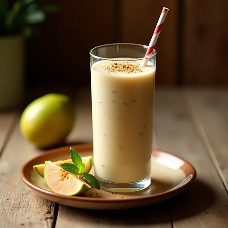 Smoothie de Guayaba y Linaza con Leche de Coco: Bebida Tropical Detox y Alta en Fibra
