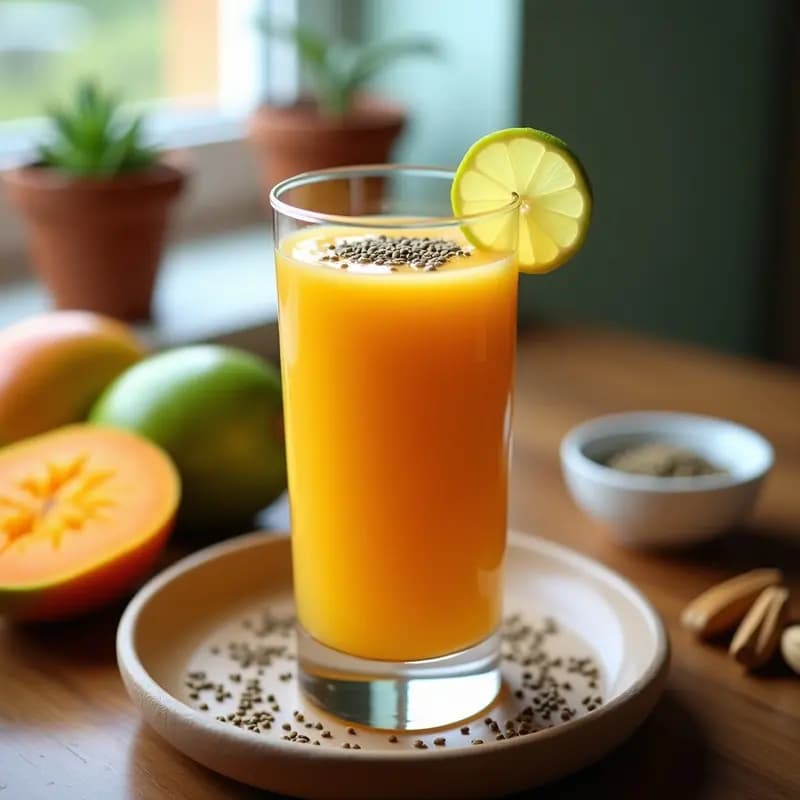 Smoothie de Guayaba y Mango con Chía y Cardamomo: Bebida Colombiana Detox
