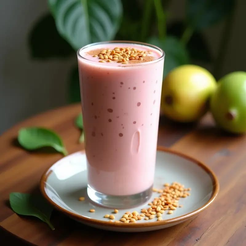 Smoothie de Guayaba y Yogur Griego: Batido Colombiano Alto en Proteína y Probiótico