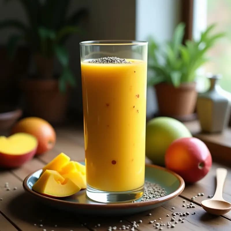 Smoothie de Kath y Mango: Bebida Pakistaní Alta en Antioxidantes