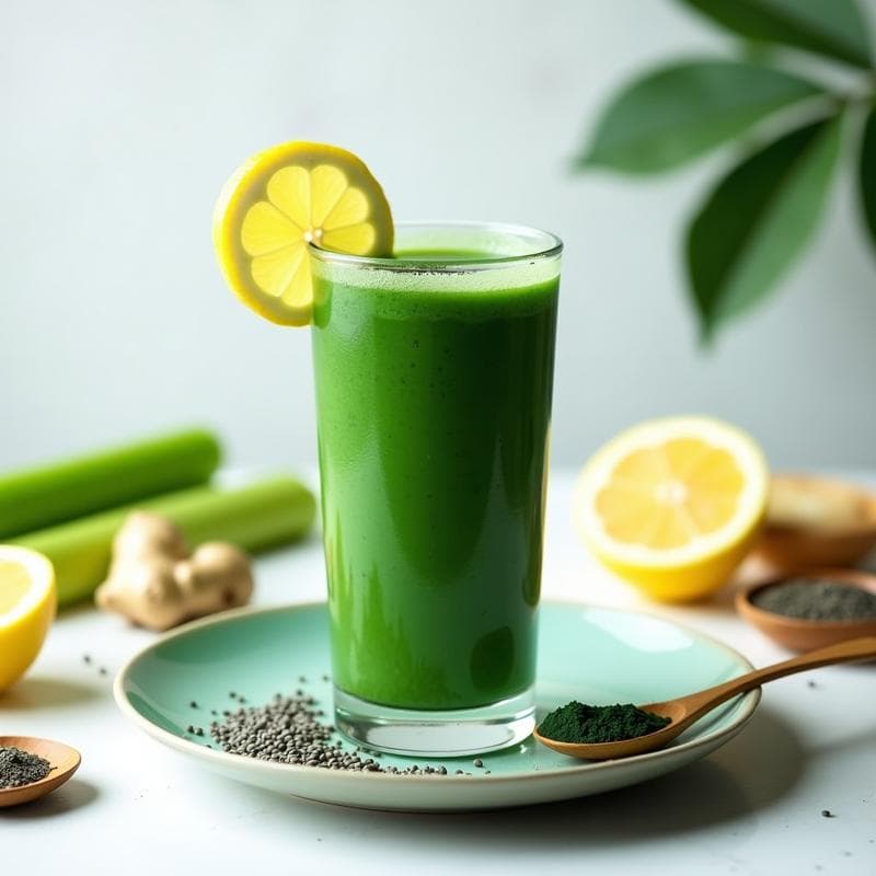 Smoothie de Kéfir de Agua y Algas Espirulina: Bebida Probiótica y Detox en 3 Minutos