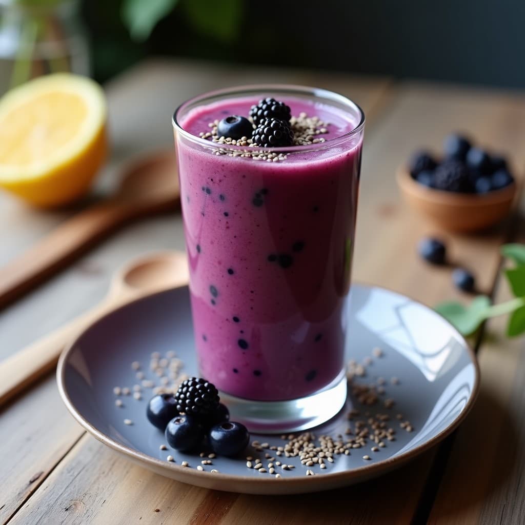 Smoothie de Kéfir y Frutos del Bosque: Bebida Probiótica y Antioxidante