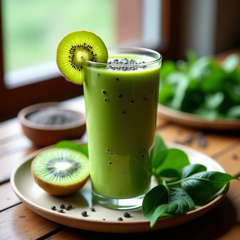 Smoothie de Kiwi y Espinaca con Proteína: Receta Energética en 5 Minutos para Deporte