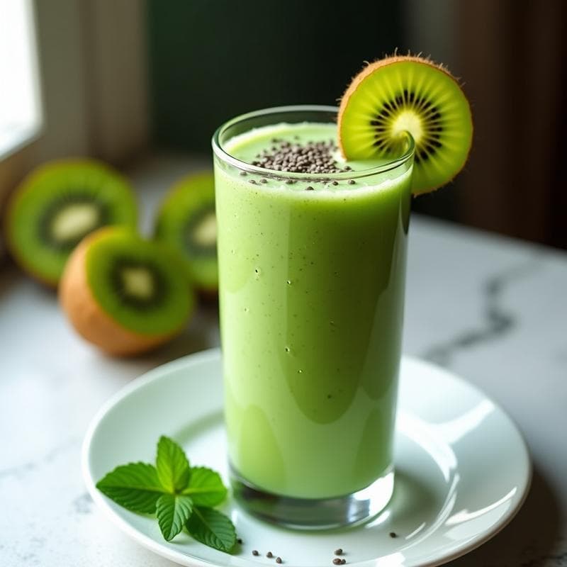 Smoothie de Kiwi y Espinacas con Kéfir: Receta Probiótica para el Sistema Inmunológico